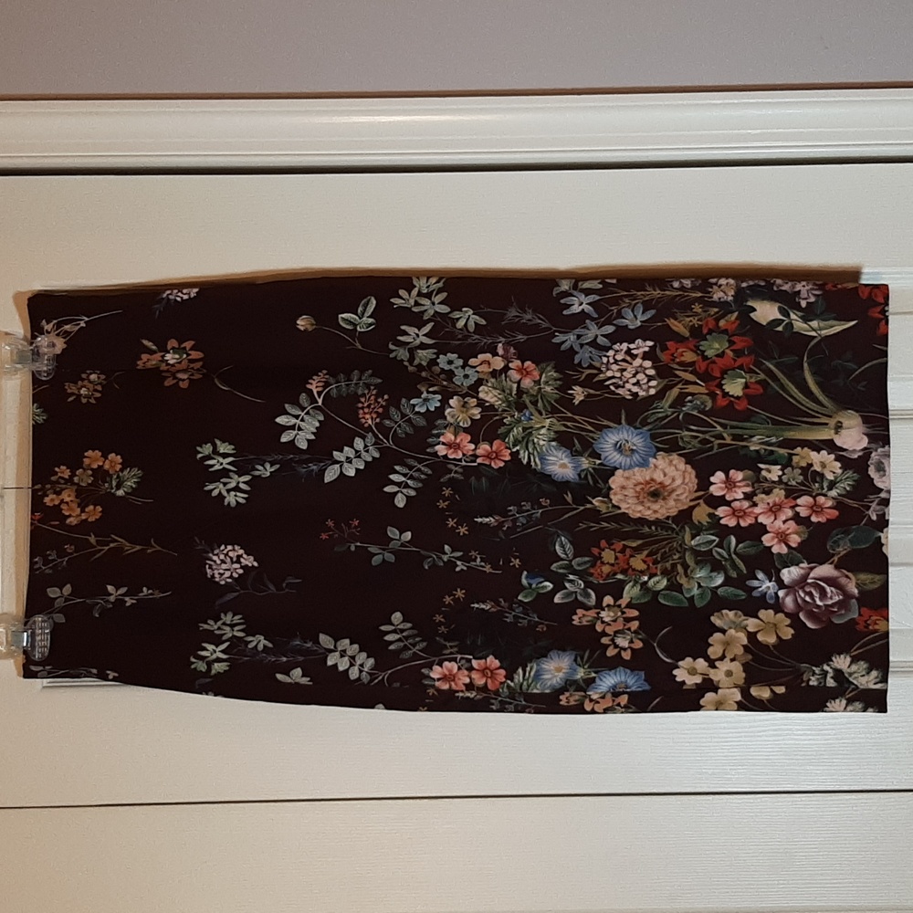 Catherine Malandrino Red Floral Skirt